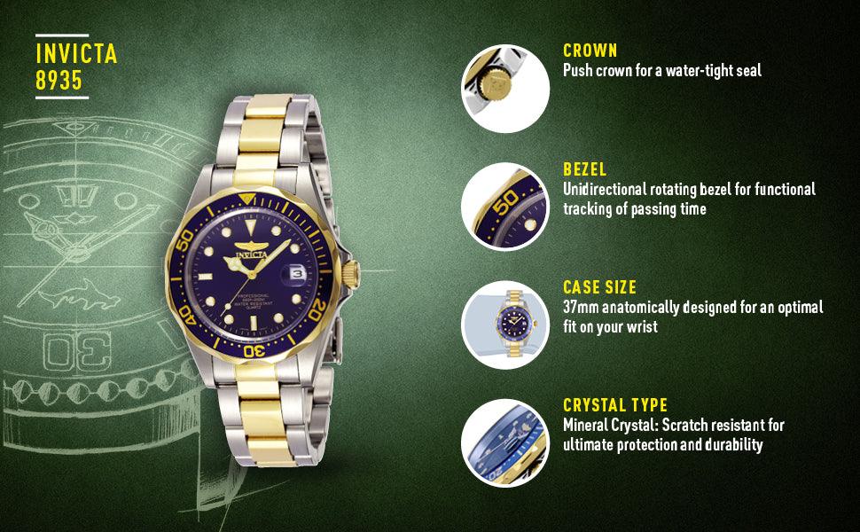 INVICTA-8935 Pro Diver Collection Two-Tone Stainless Steel Watch with Link Bracelet original