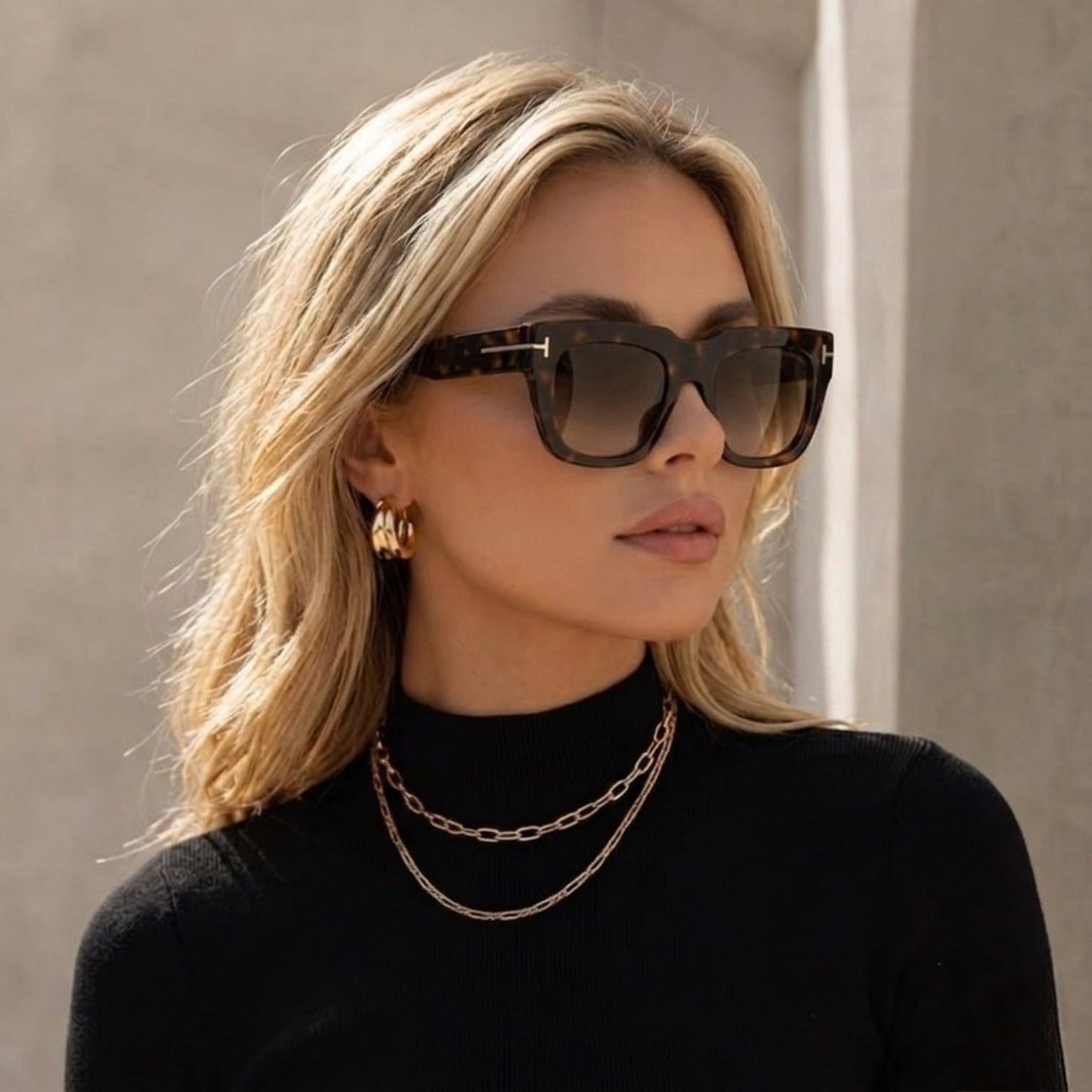 Sunglasses توم فورد Authentic  THEA FT0687 -  tiger