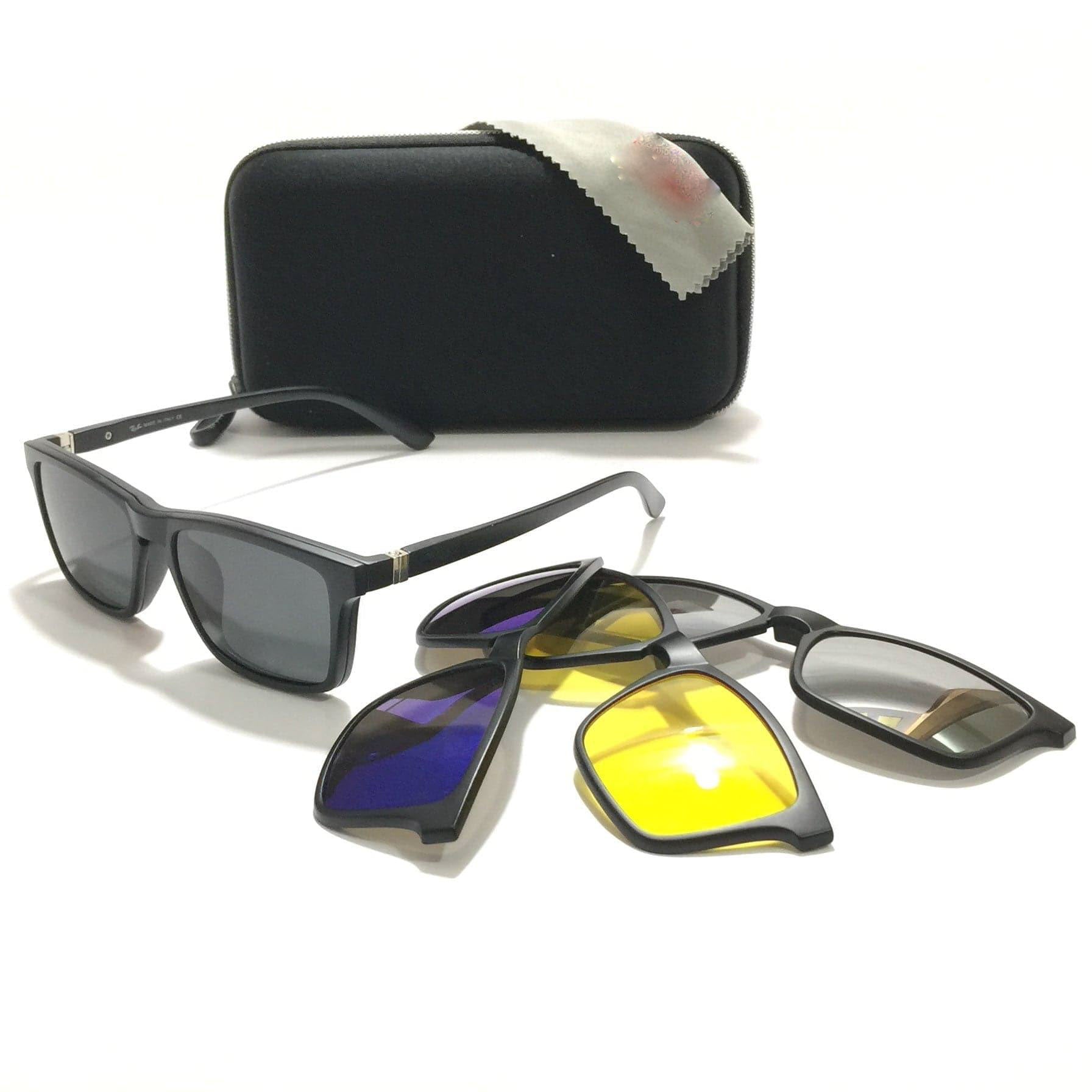 (5 in 1) 2298 ريبان Sunglasses Polarized clip on tr 2298 - Moda Stylish