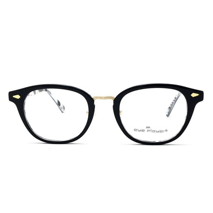 Eye player-round women eyeglasses BLK\G15