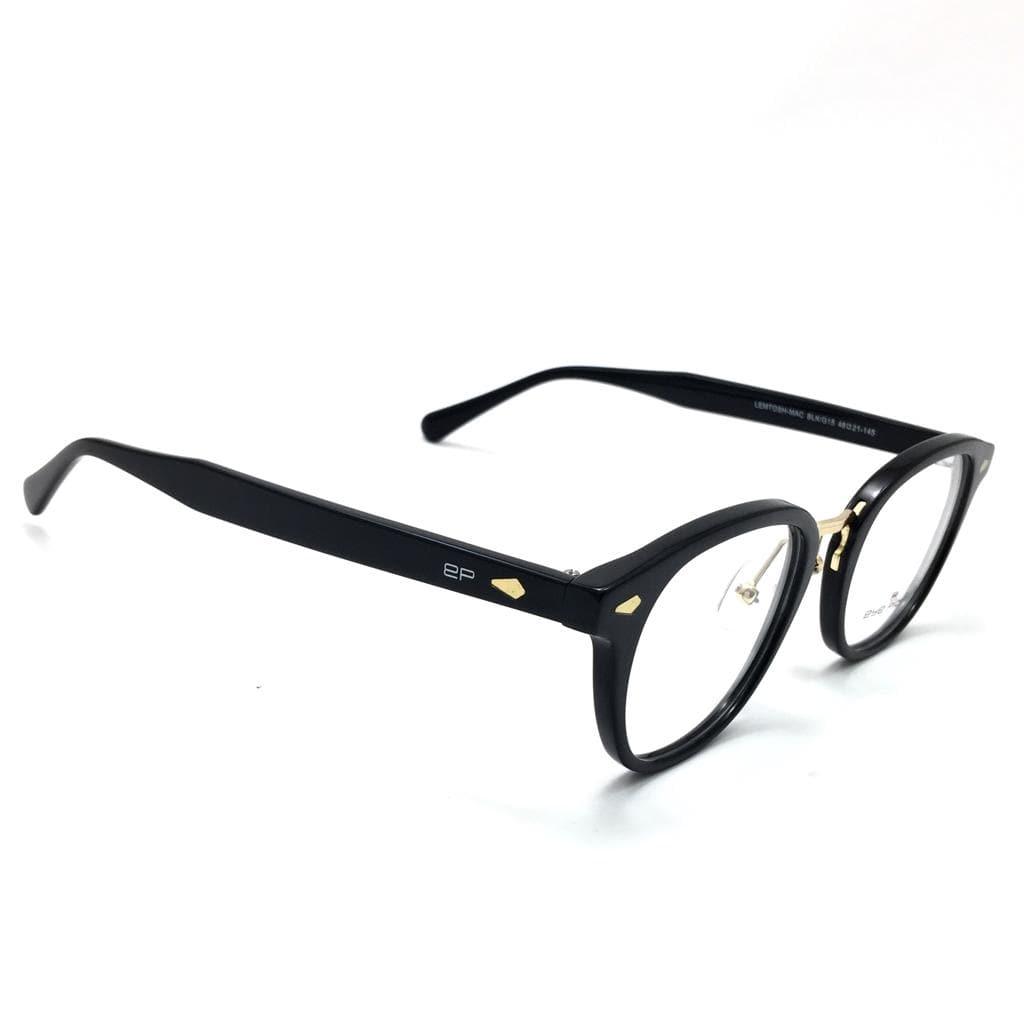 Eye player-round women eyeglasses BLK\G15