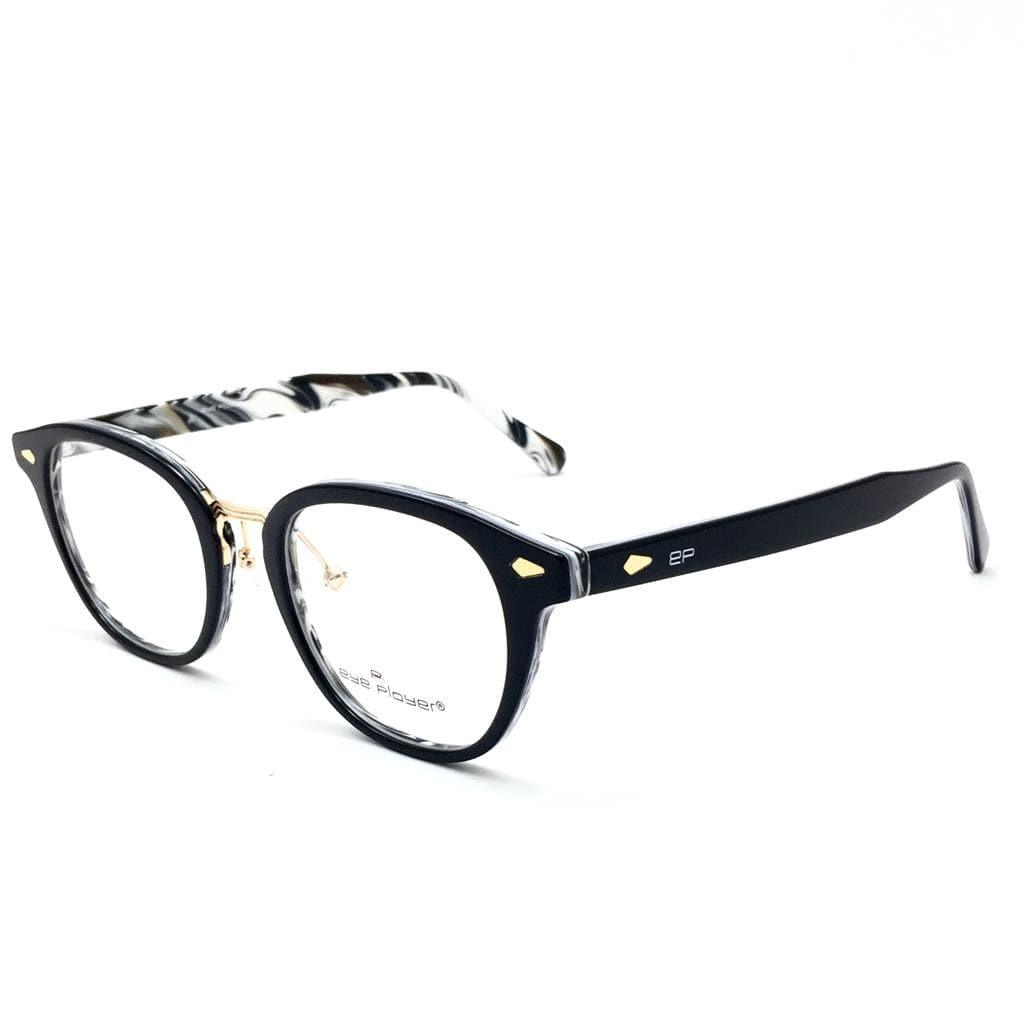 Eye player-round women eyeglasses BLK\G15